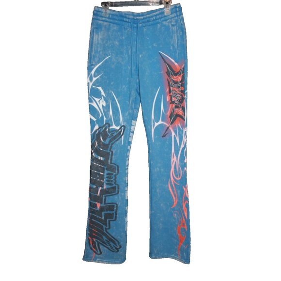Smoke Rise Sweatpants Dystopian Tribal Men's Size S City Grunge Hip Hop Blue NEW